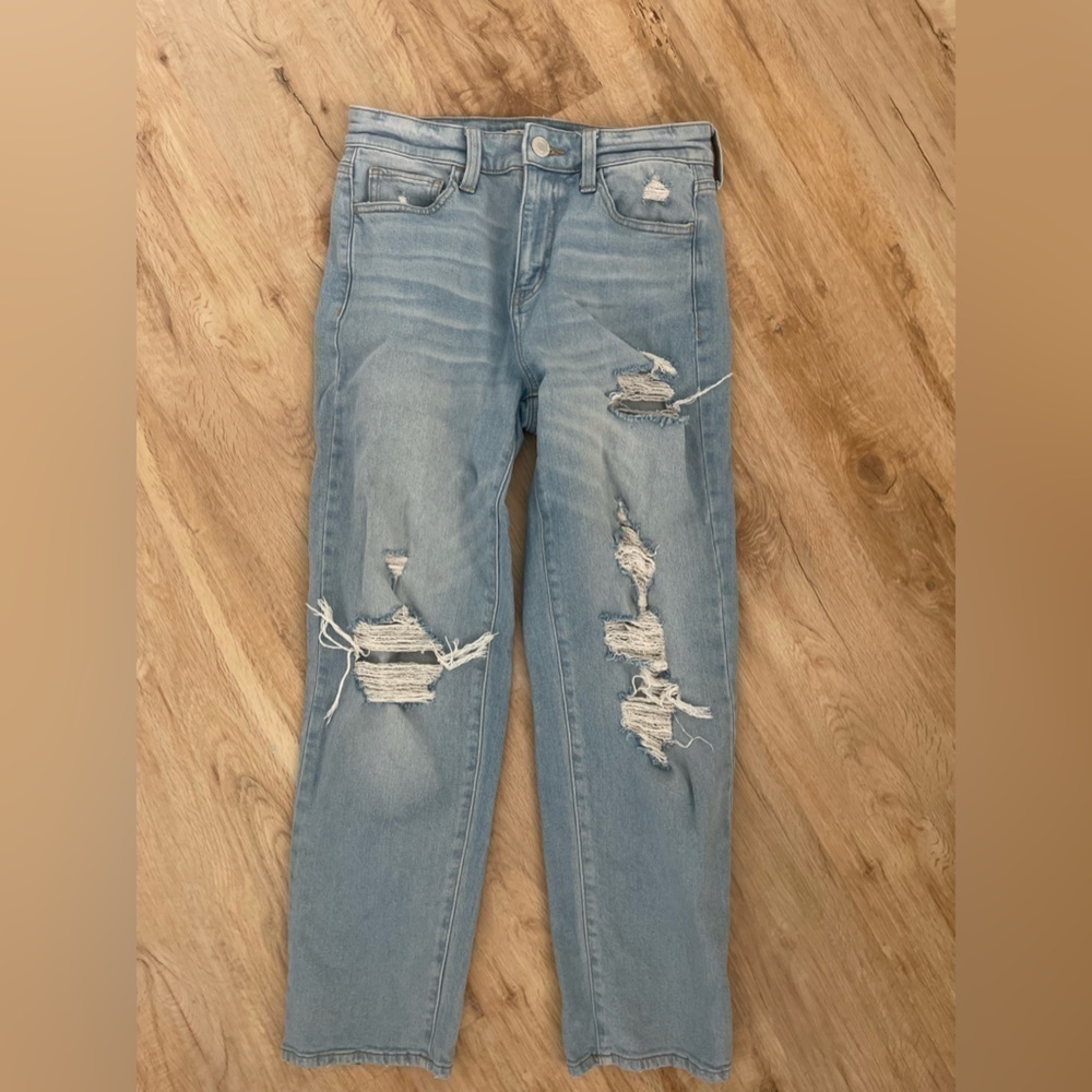 SO Jeans Light Hi-Rise Straight Women’s Ripped Denim Size 28